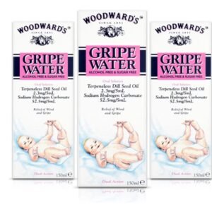 Gripe Water, 150ml - Natural Relief for Baby Colic, Wind & Gripe, Alcohol-Free, Sugar-Free, with Dill Seed Oil & Sodium Hydrogen Carbonate with Double Sided Medicine Spoon